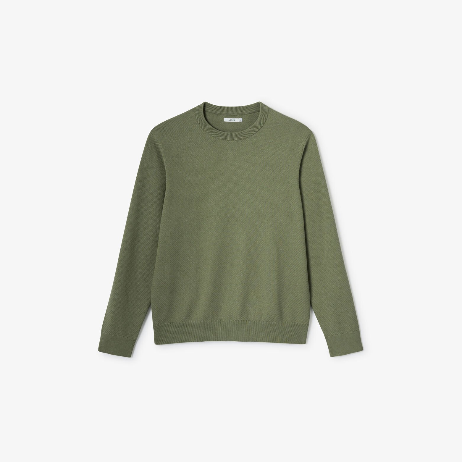 Pull col rond jeux de points fantaisie