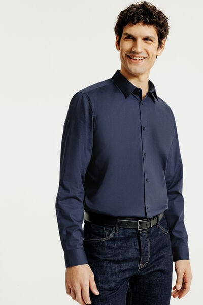 Regular fit effen hemd