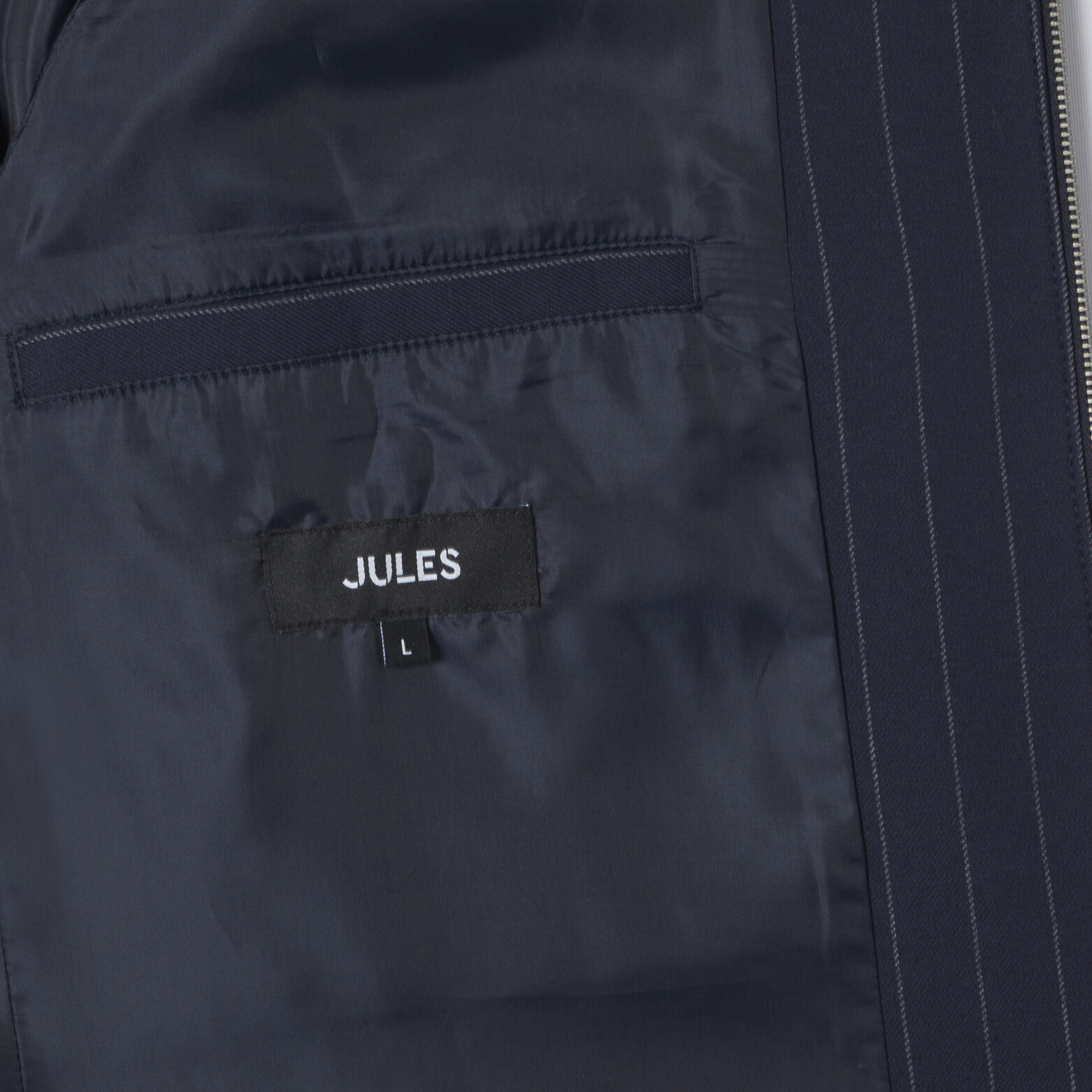 Veste col chemise zipp&eacute;e ray&eacute;e