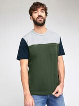 tee shirt colorblock coton issu de l'agri bio
