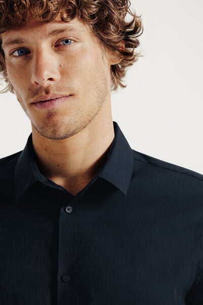 Chemise regular unie coton