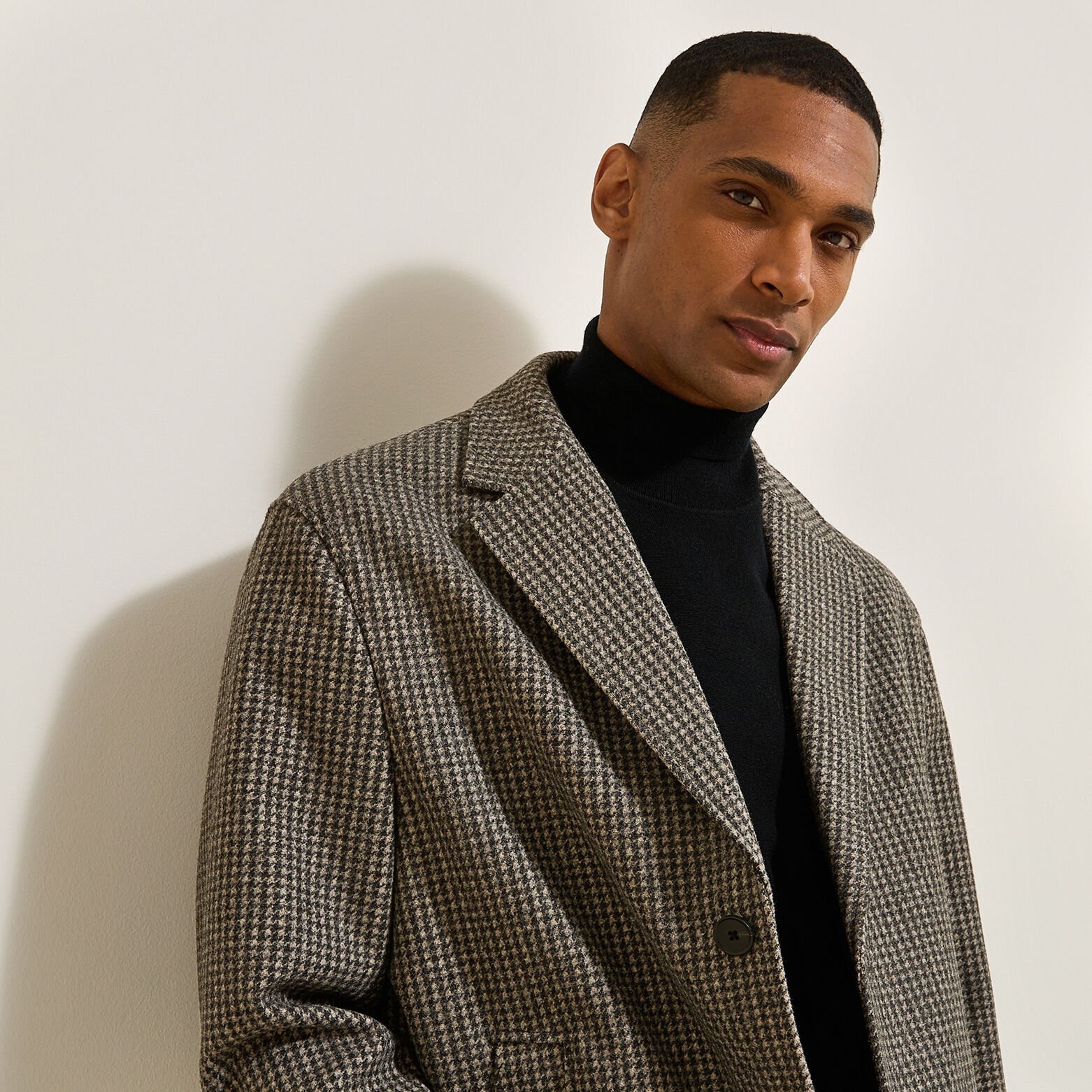 Manteau hiver long col tailleur