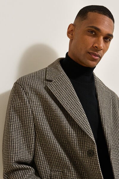 Manteau hiver long col tailleur