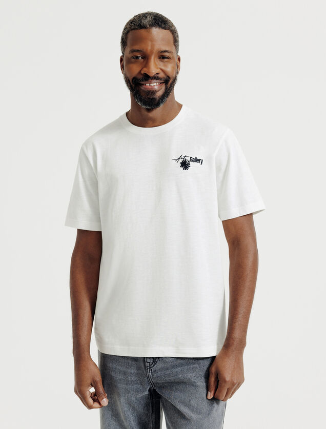 T-shirt met print voor- en achteraan