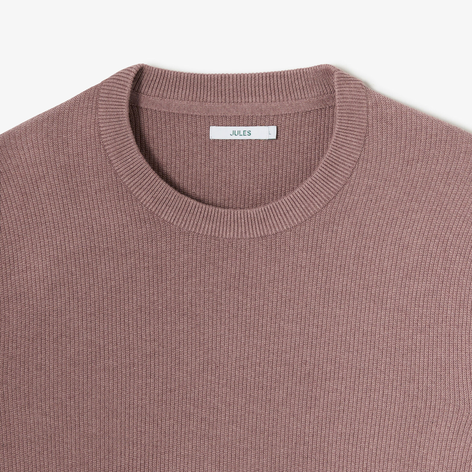 Pull col rond jeux de points fantaisie