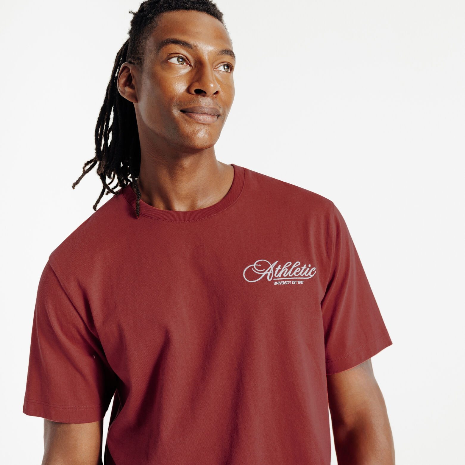 Tee shirt en coton broderie poitrine