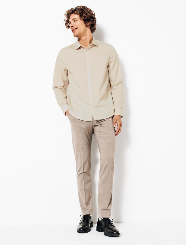 Chemise sans repassage en coton