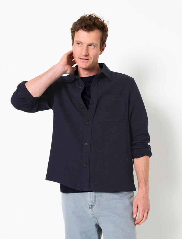 Surchemise en gaze de coton unie