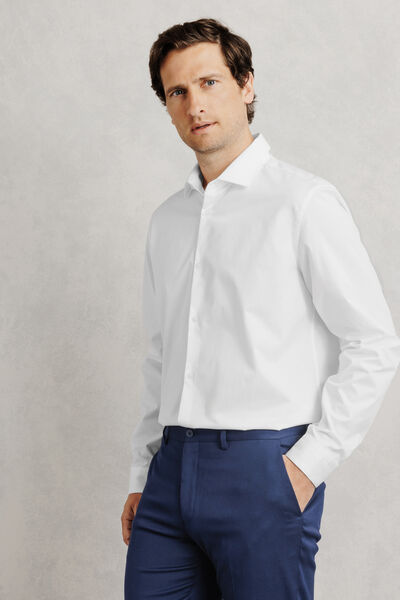 Chemise en coton regular unie