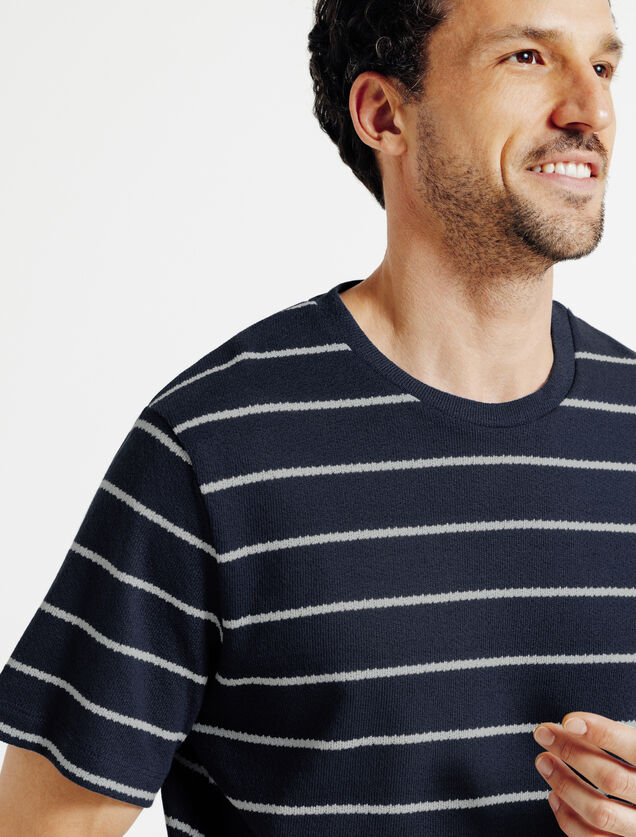 Gestreept t-shirt in tricot