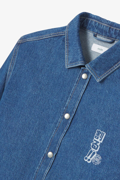 Denim jasje met Japan print by Paiheme Studio