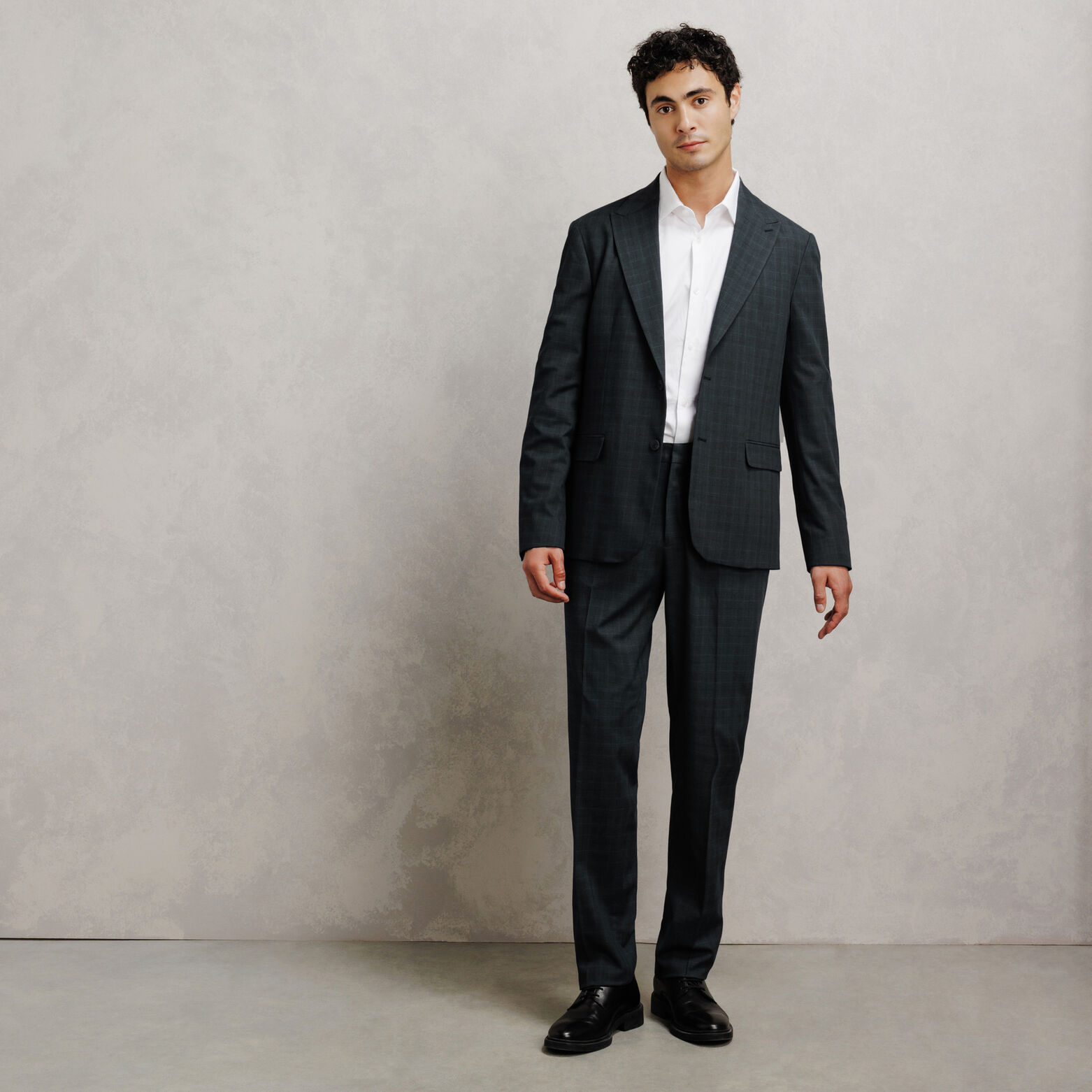 Geruit comfort kostuumvest