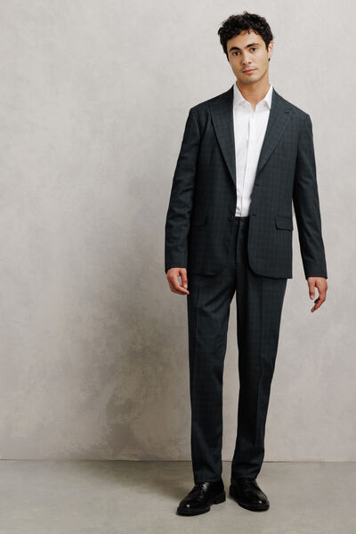 Geruit comfort kostuumvest