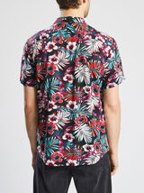 Chemise hawaienne regular à fleur viscose