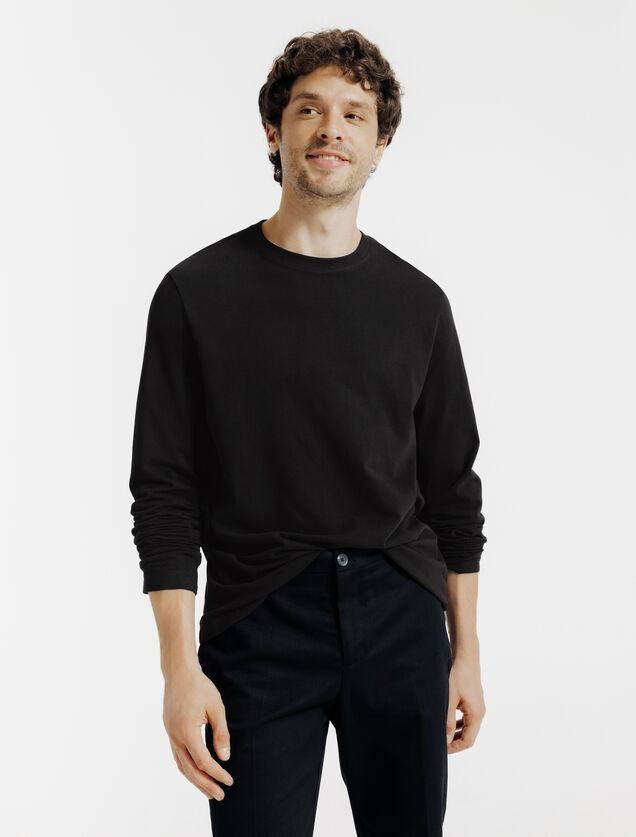 Tee shirt manches longues mati&egrave;re douce