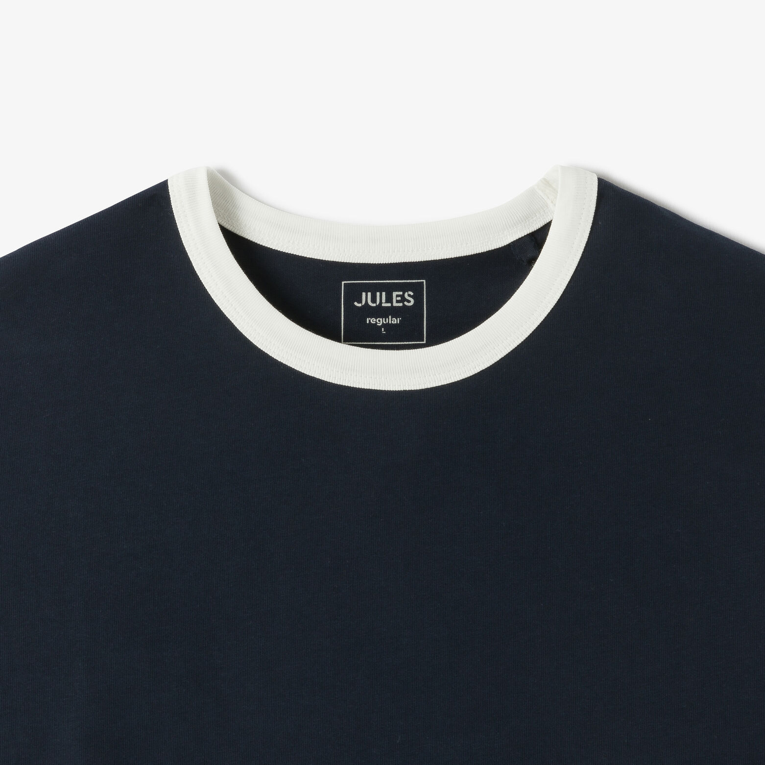 T-shirt met contrasterend borduursel