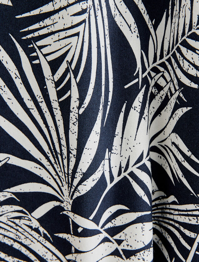 Chemisette en coton imprim&eacute; fleuri