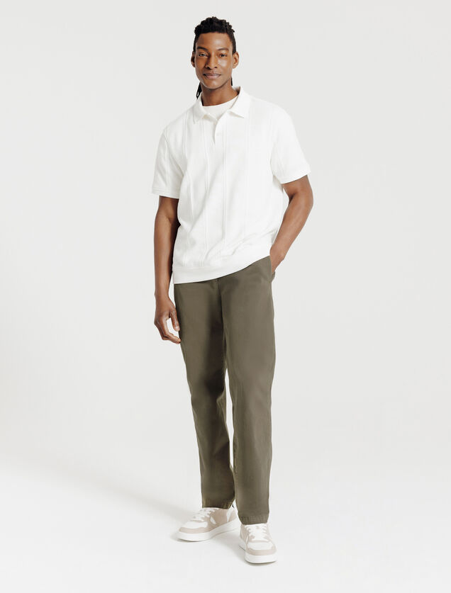 Straight fit broek met elastische taille