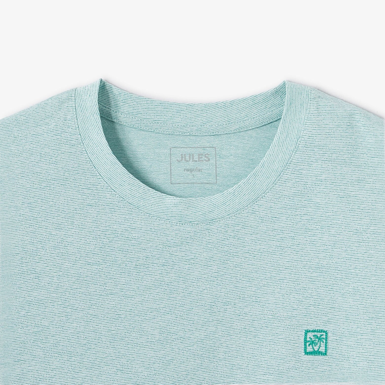 Tee shirt effet microray&eacute; broderie poitrine