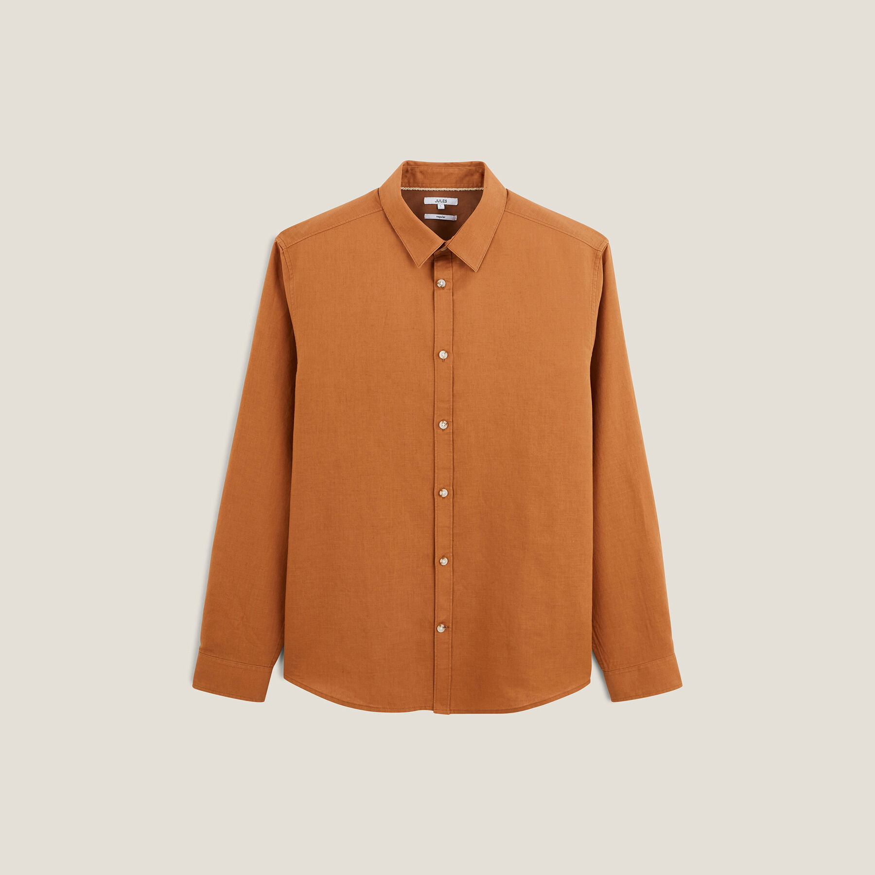 Chemise en coton lin Camel Jules