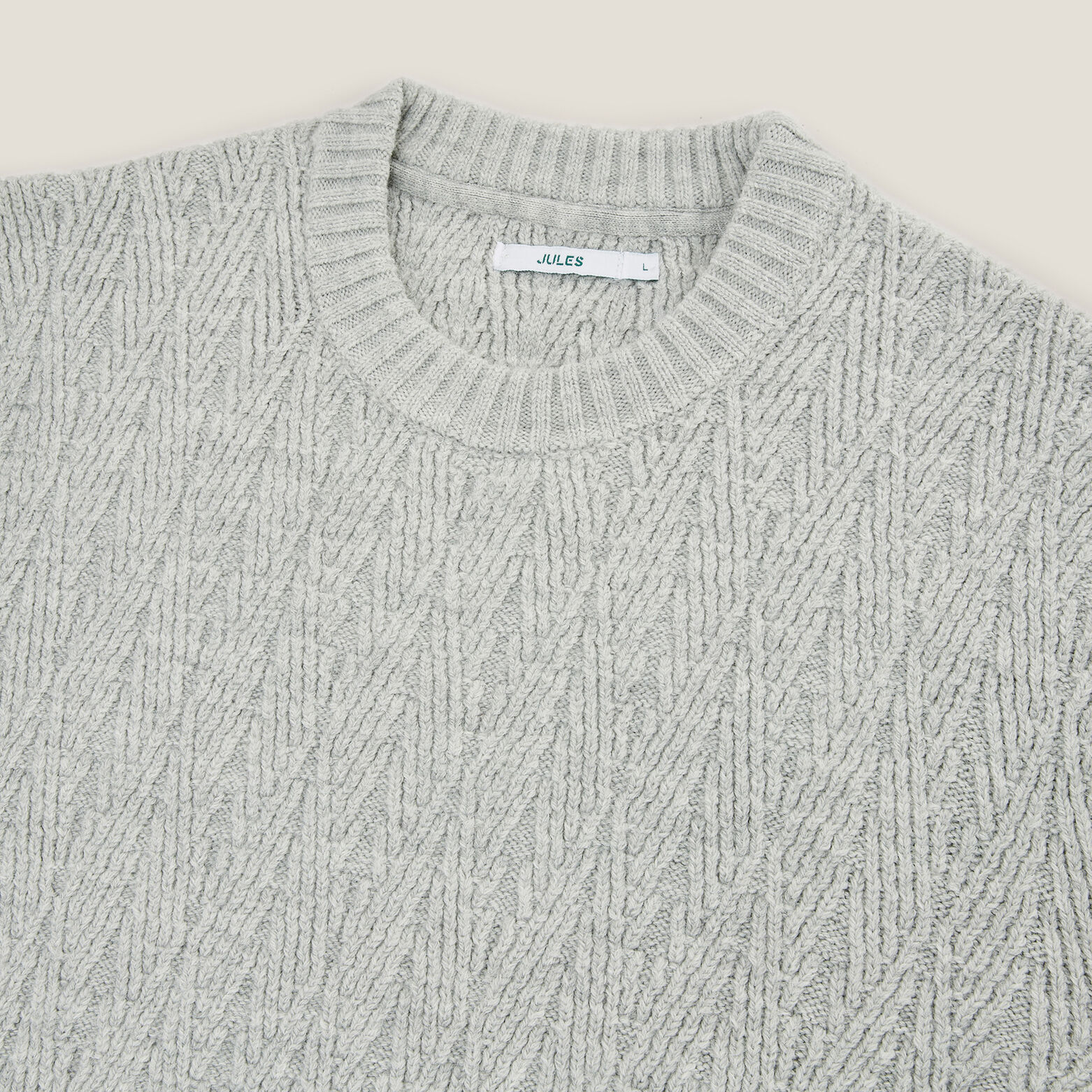 Pull col rond torsade