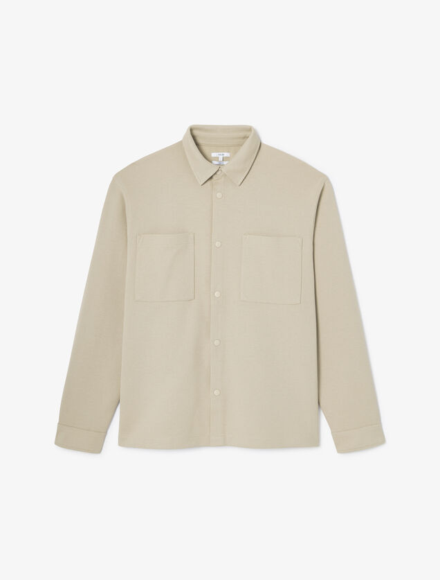 Surchemise en maille col chemise