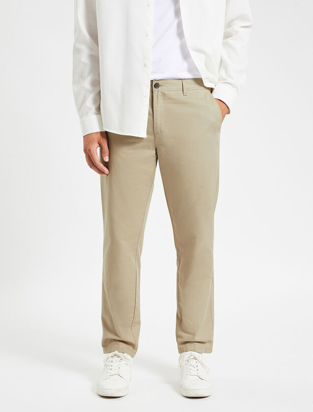 Pantalon chino large coton léger