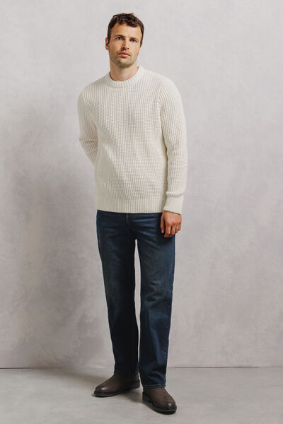 Pull col rond point fantaisie en chenille