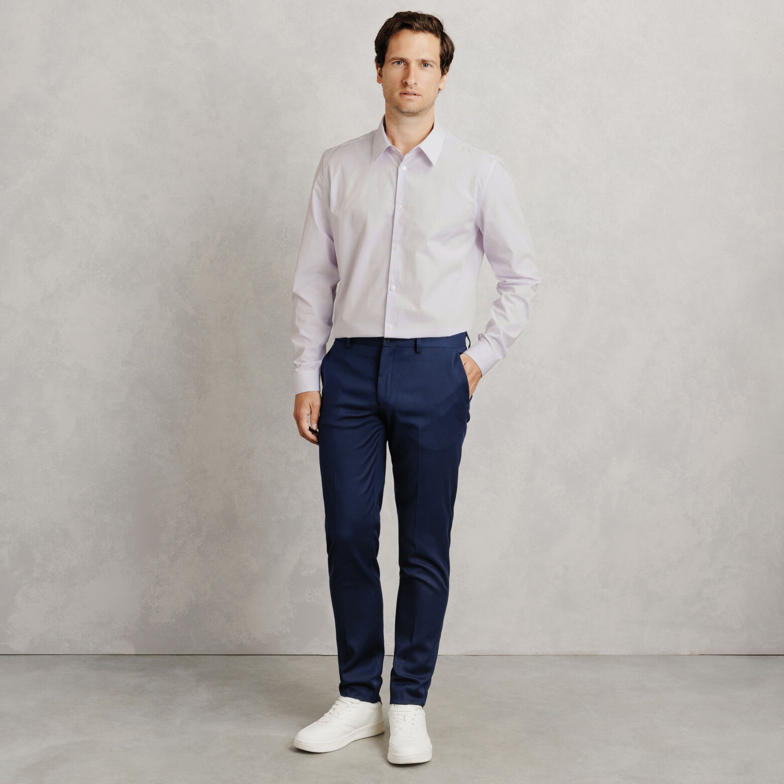 Chemise en coton regular ray&eacute;e