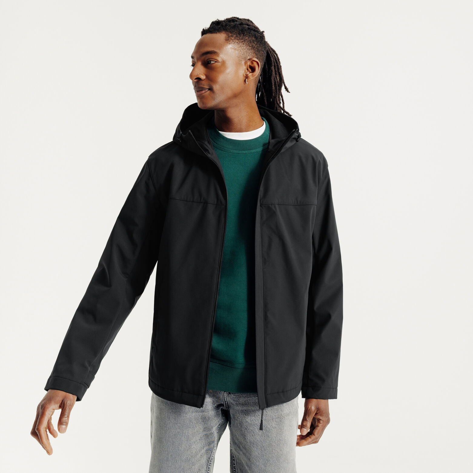 Blouson zipp&eacute; &agrave; capuche