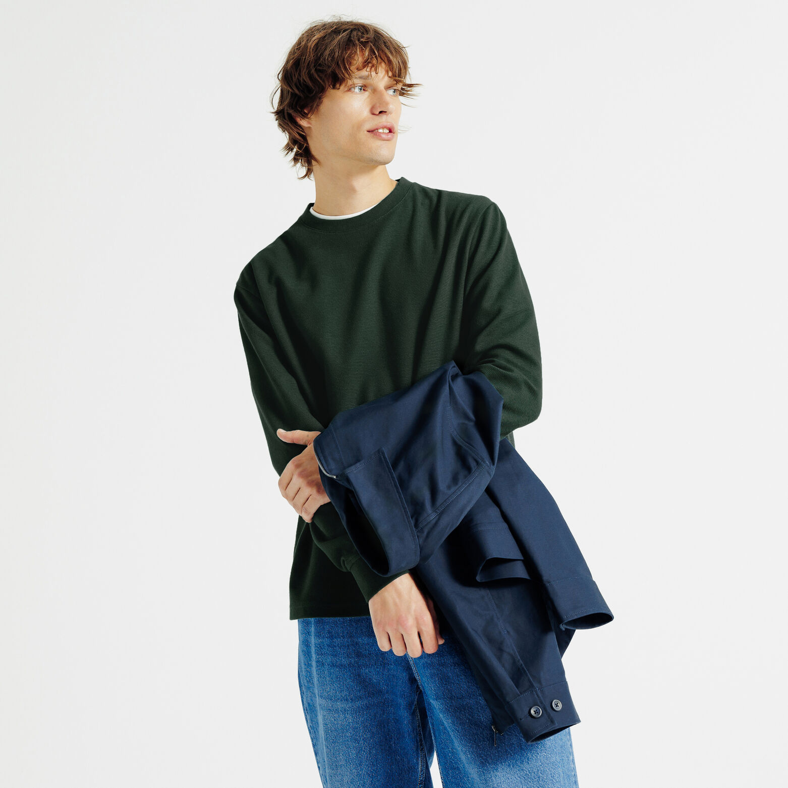 Tee shirt manches longues matière reliéfée