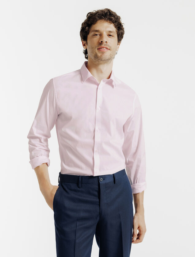 Chemise slim unie coton