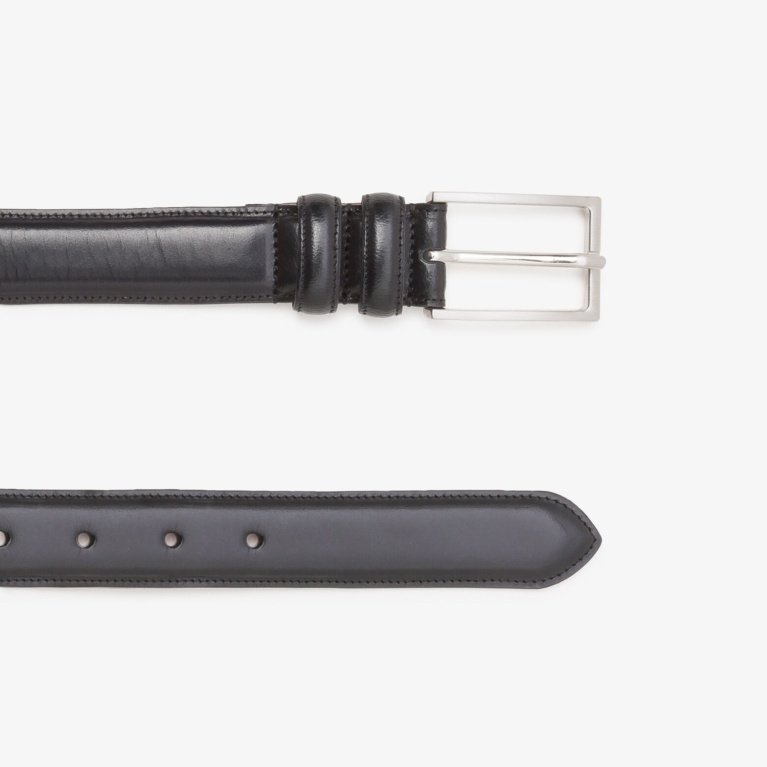 Ceinture en cuir double passant