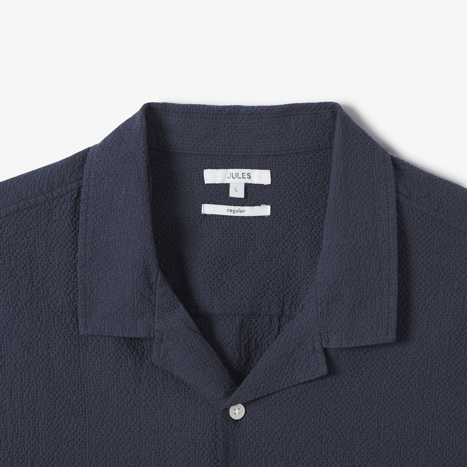 Chemisette en coton seersucker unie