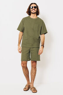 Tee shirt matière éponge col rond