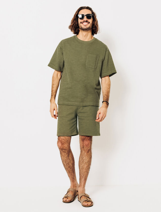 Tee shirt matière éponge col rond