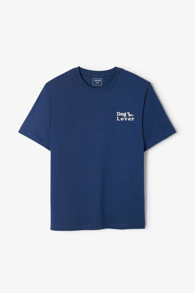 Tee shirt imprimé poitrine chien