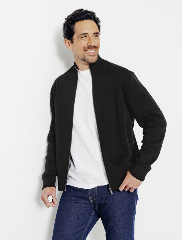 Gilet zipp&eacute; col montant