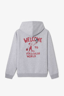 Sweat &agrave; capuche relax avec imprim&eacute; devant et dos