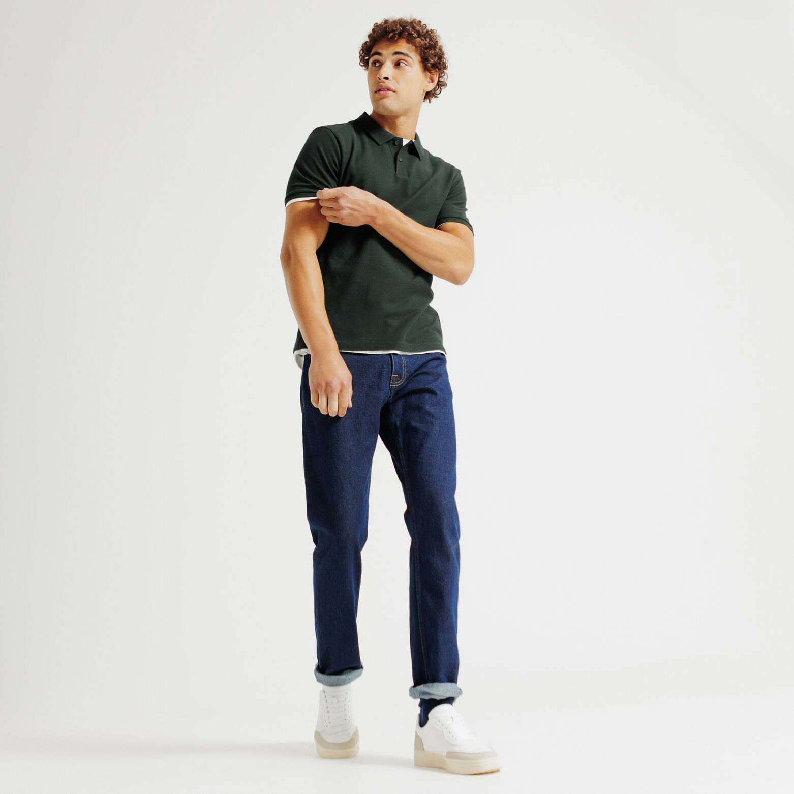 Polo manches courtes piqué uni