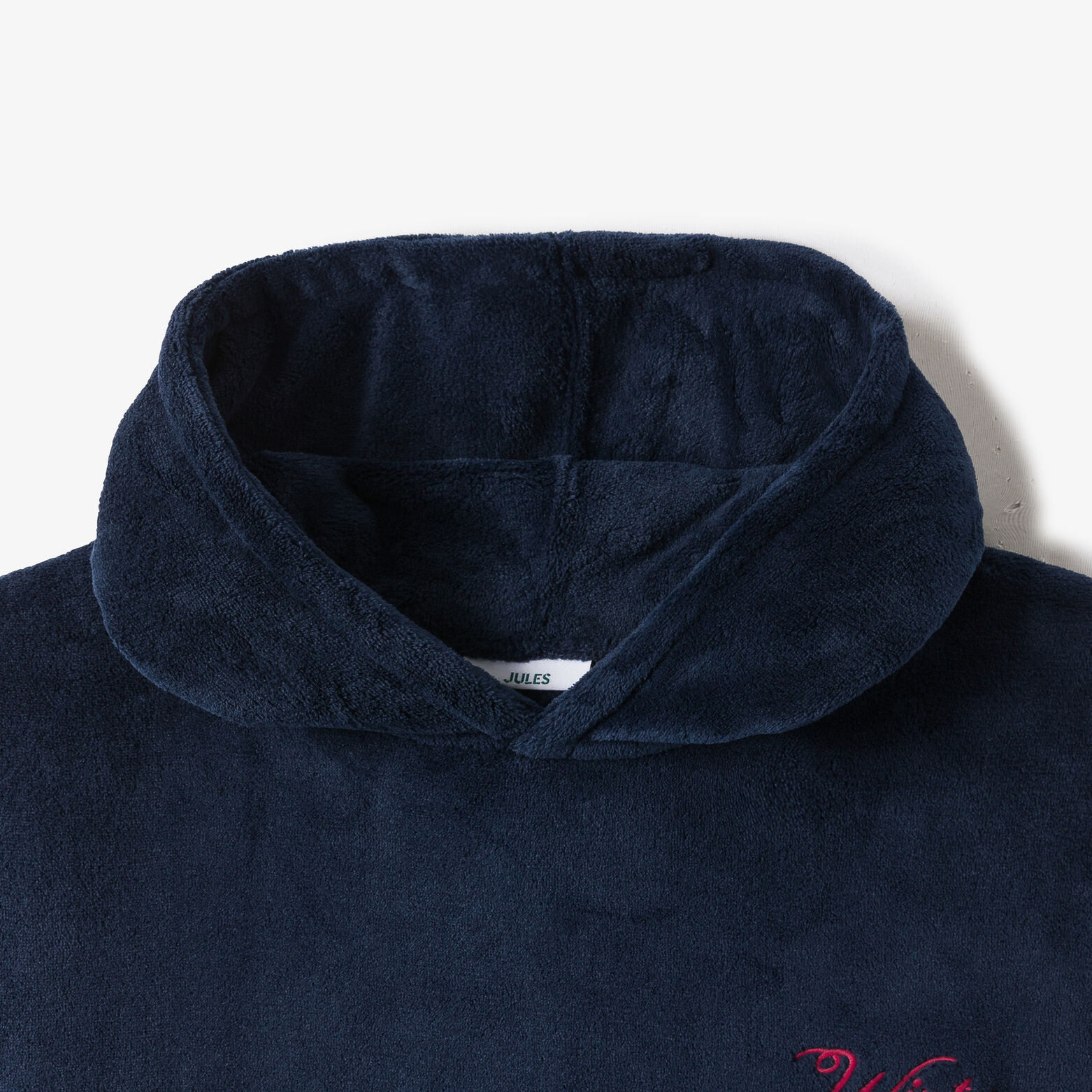 Sweat plaid à capuche brodé