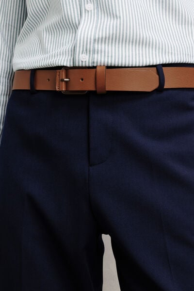 Ceinture large en cuir