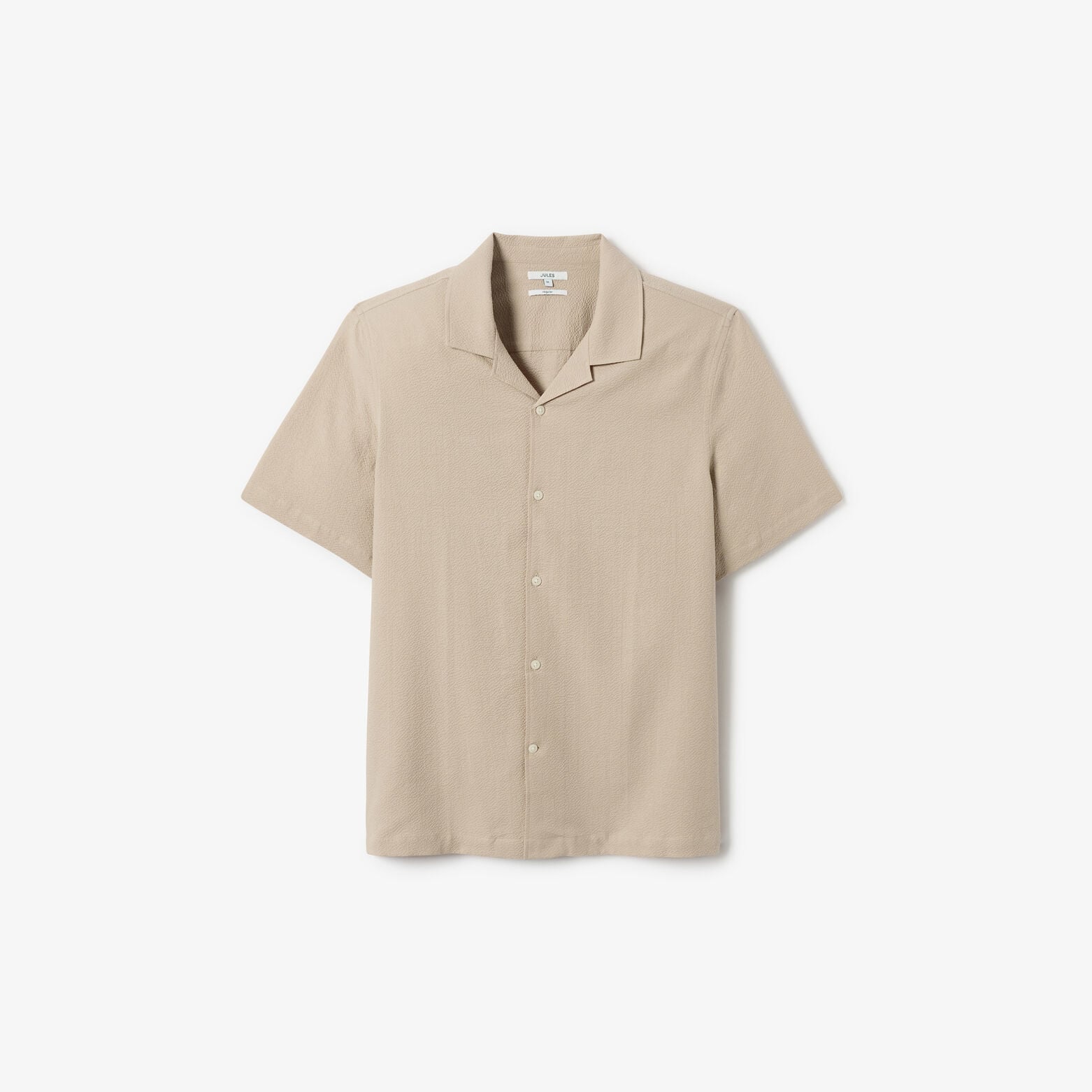 Chemisette en coton majoritaire seersucker unie