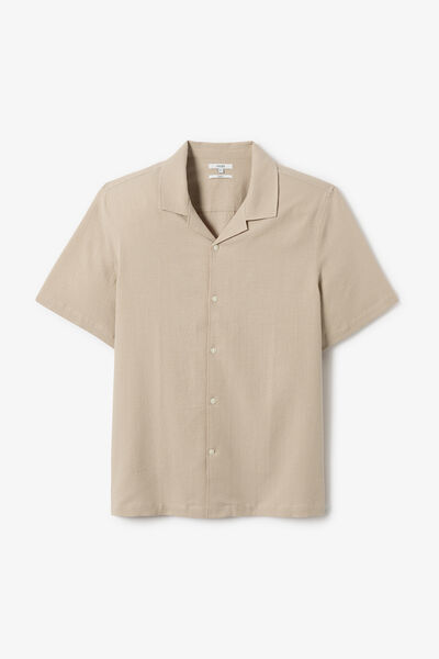 Chemisette en coton majoritaire seersucker unie