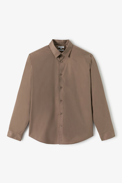 Slim fit effen hemd