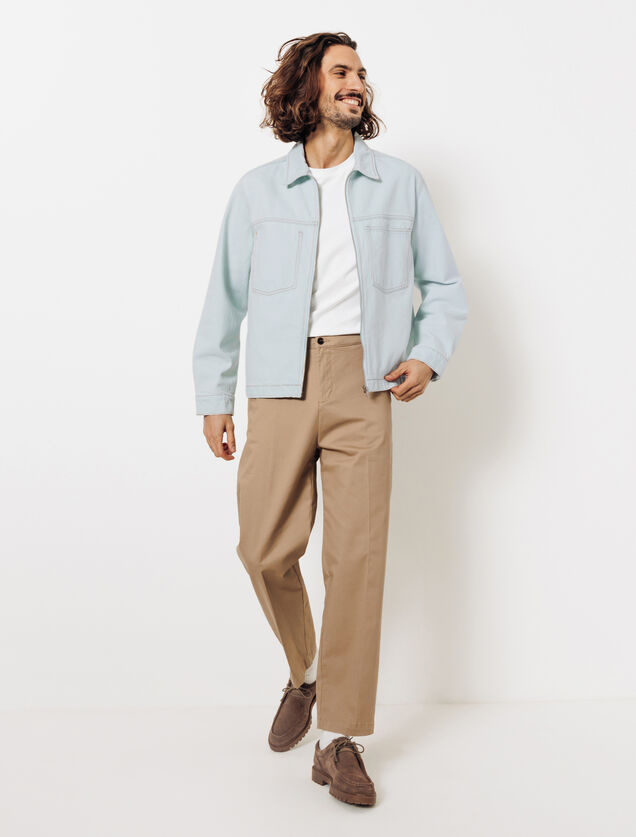 Veste en jean zippée