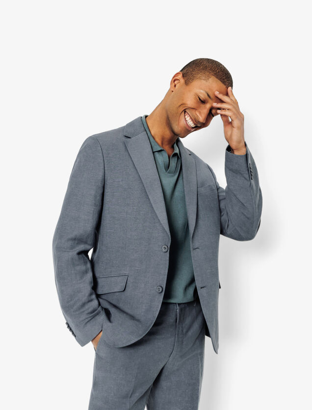 Kostuumvest met linnen