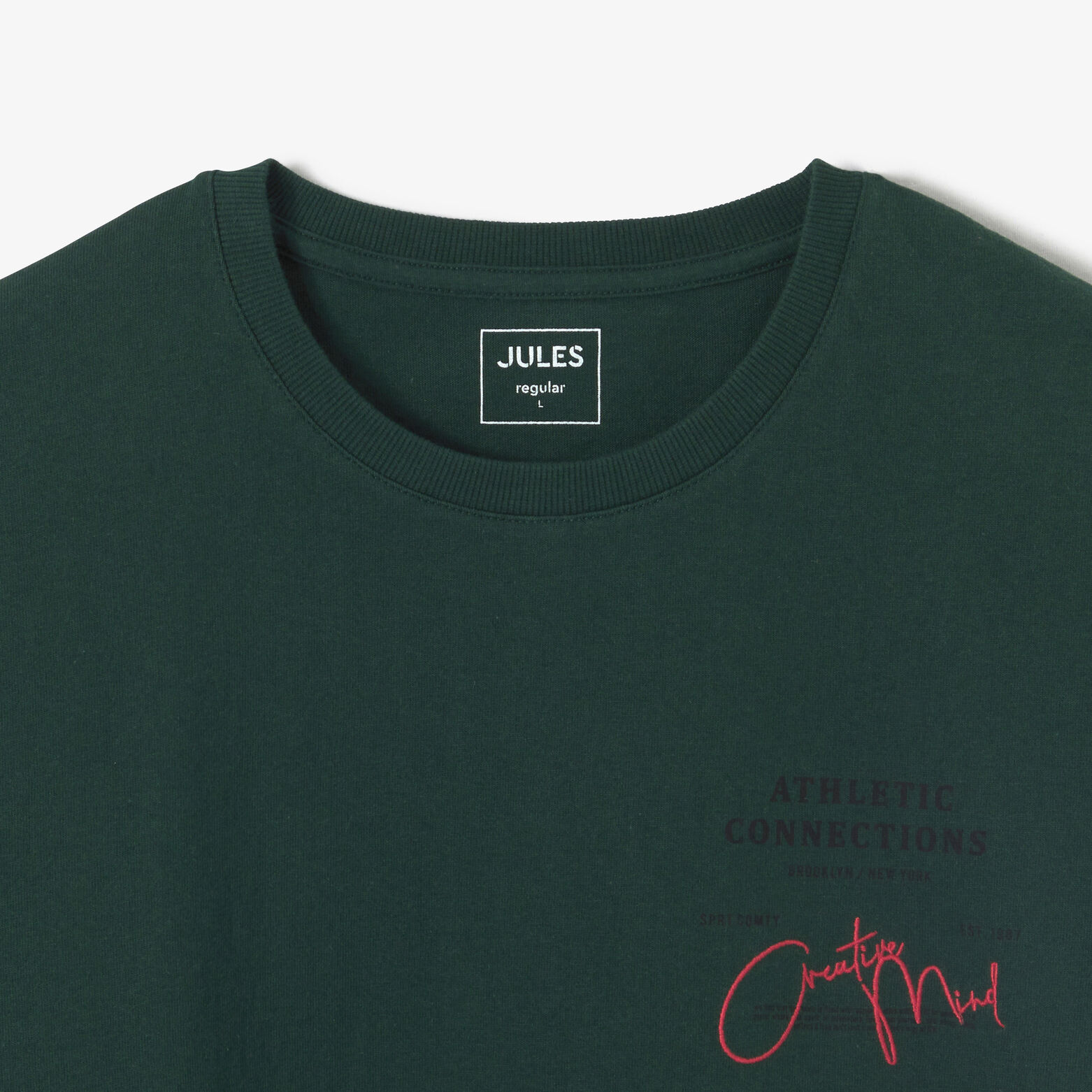 Tee shirt en coton broderie poitrine