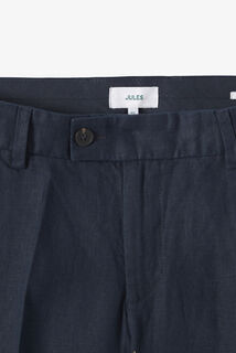 Straight fit chinobroek in 100% linnen