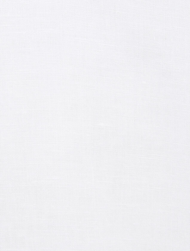 Chemisette enfilage t&ecirc;te regular unie en coton lin